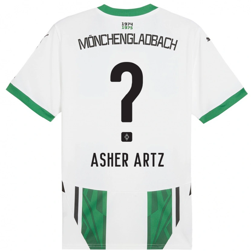 Danxen Dámské Asher Artz #0 Bílá Zelená Domů Hráčské Dresy 2024/25 Dres