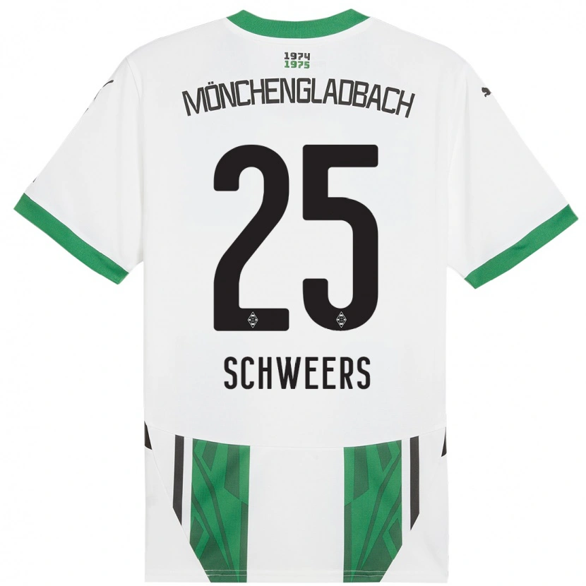 Danxen Dámské Lion Schweers #25 Bílá Zelená Domů Hráčské Dresy 2024/25 Dres
