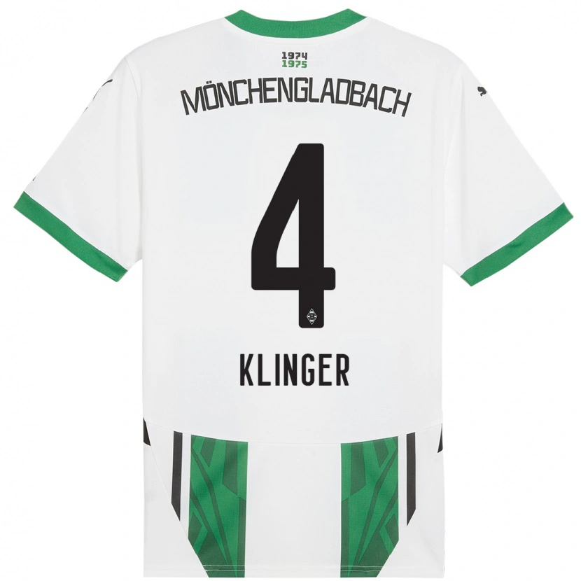 Danxen Dámské Nina Klinger #4 Bílá Zelená Domů Hráčské Dresy 2024/25 Dres