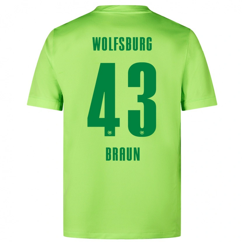 Danxen Dámské Manuel Braun #43 Fluorescenční Zelená Domů Hráčské Dresy 2024/25 Dres