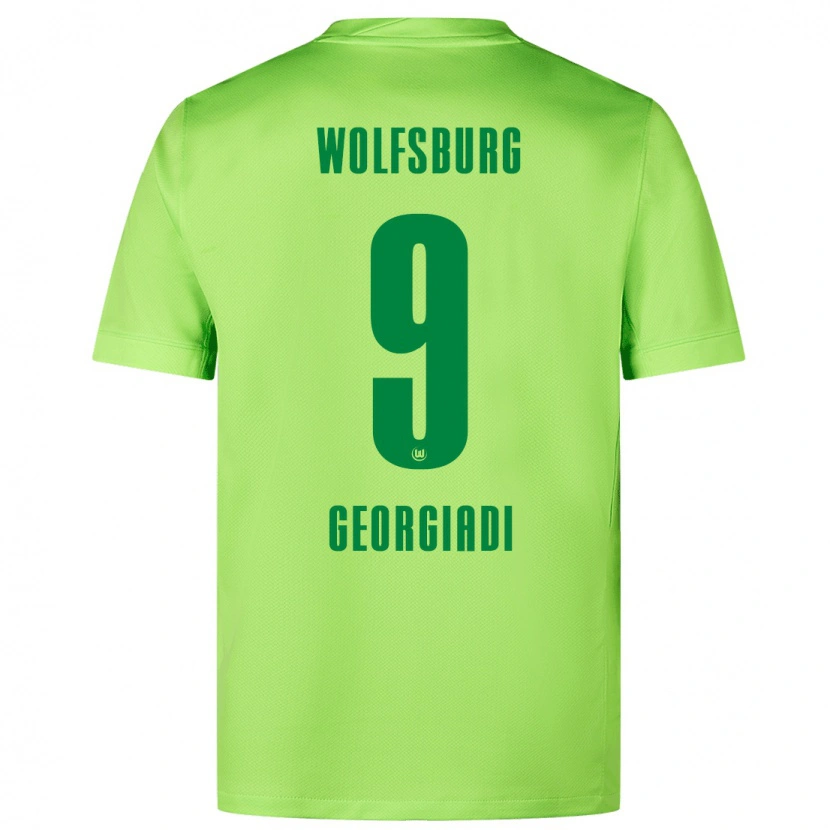 Danxen Dámské Alexander Georgiadi #9 Fluorescenční Zelená Domů Hráčské Dresy 2024/25 Dres