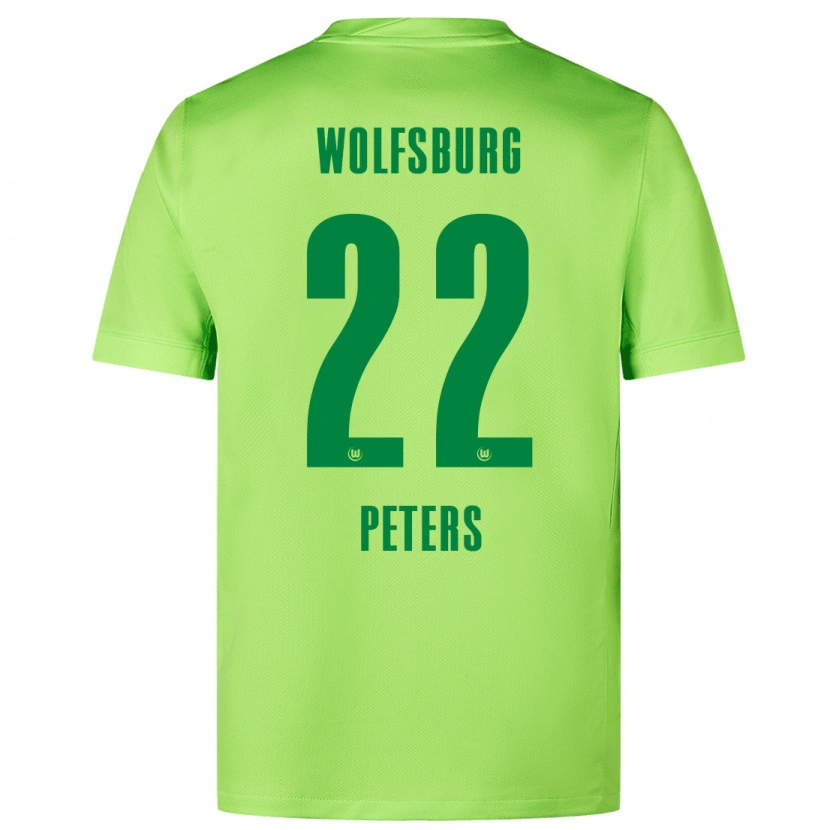 Danxen Dámské Laurin Peters #22 Fluorescenční Zelená Domů Hráčské Dresy 2024/25 Dres