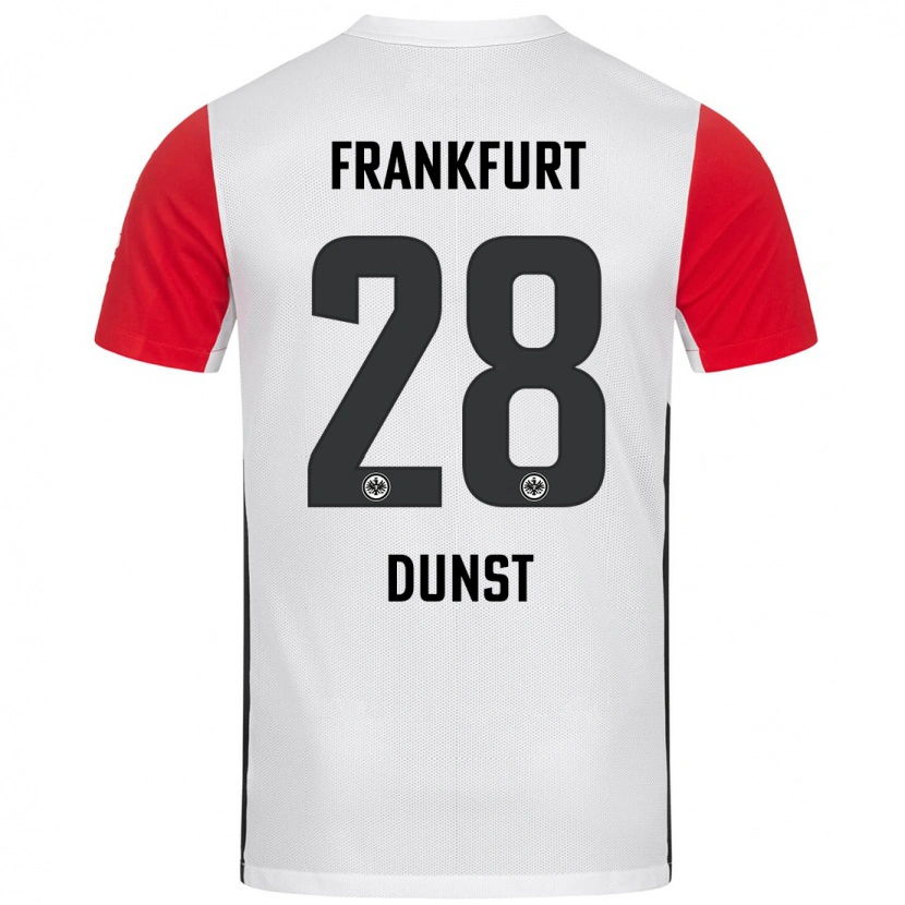 Danxen Dámské Barbara Dunst #28 Bílá Červená Domů Hráčské Dresy 2024/25 Dres