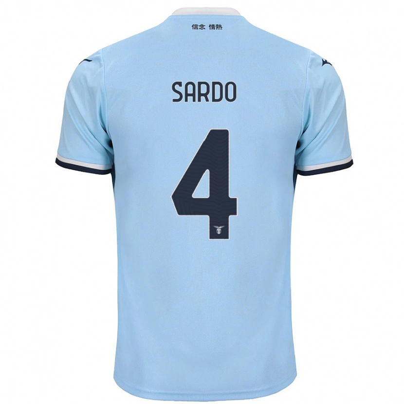 Danxen Dámské Jacopo Sardo #4 Modrý Domů Hráčské Dresy 2024/25 Dres