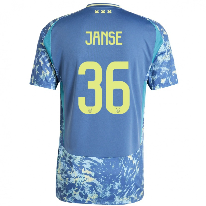 Danxen Dámské Dies Janse #36 Šedá Modrá Žlutá Daleko Hráčské Dresy 2024/25 Dres