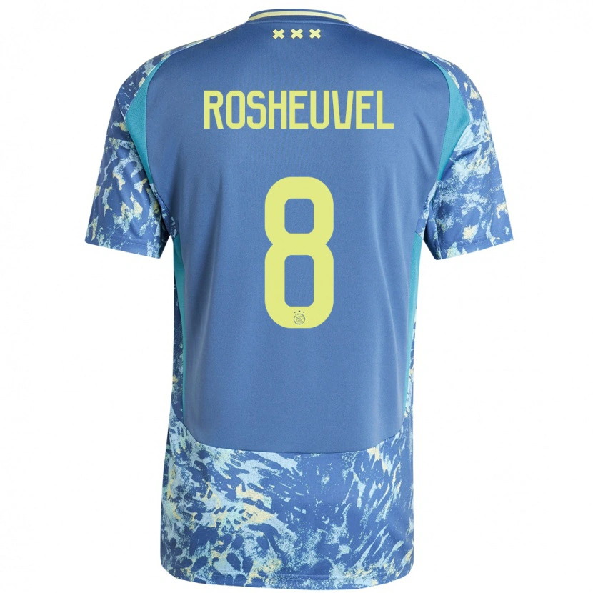 Danxen Dámské Darren Rosheuvel #8 Šedá Modrá Žlutá Daleko Hráčské Dresy 2024/25 Dres