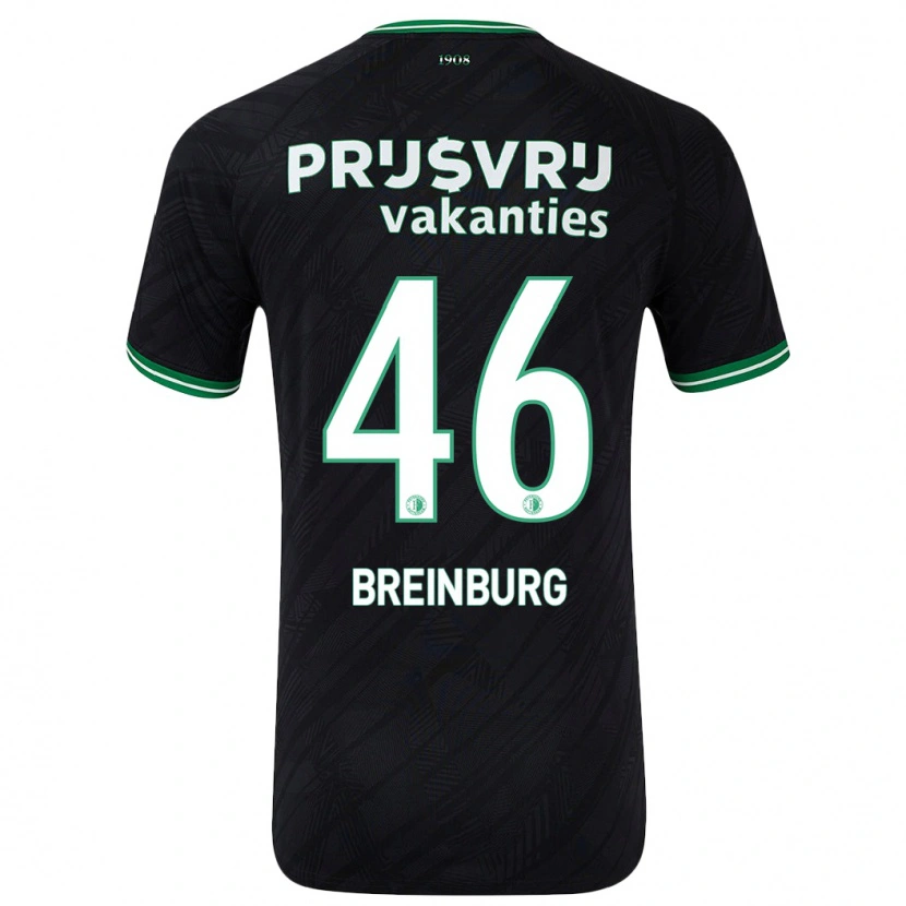 Danxen Dámské Rainey Breinburg #46 Černo Zelená Daleko Hráčské Dresy 2024/25 Dres