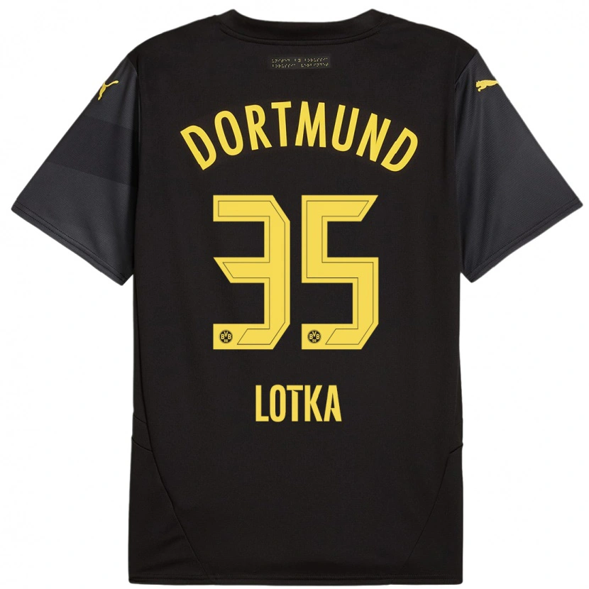 Danxen Dámské Marcel Lotka #35 Černá Žlutá Daleko Hráčské Dresy 2024/25 Dres