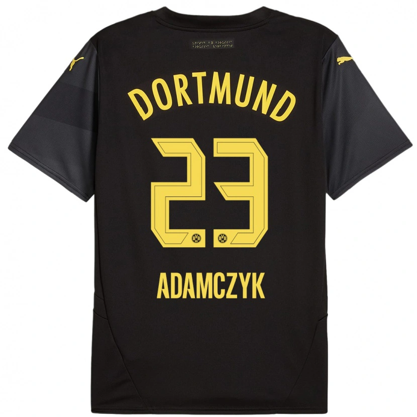 Danxen Dámské Nico Adamczyk #23 Černá Žlutá Daleko Hráčské Dresy 2024/25 Dres