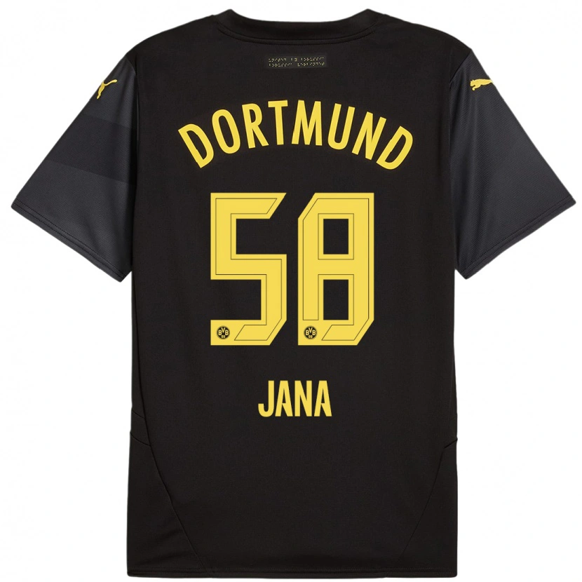 Danxen Dámské Nordberg Jana #58 Černá Žlutá Daleko Hráčské Dresy 2024/25 Dres