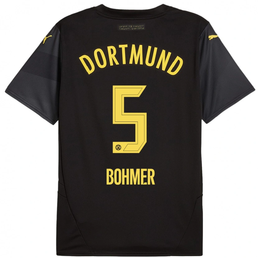 Danxen Dámské Tim Bohmer #5 Černá Žlutá Daleko Hráčské Dresy 2024/25 Dres