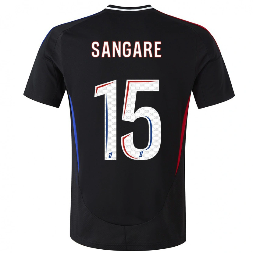 Danxen Dámské Wassa Sangaré #15 Černý Daleko Hráčské Dresy 2024/25 Dres