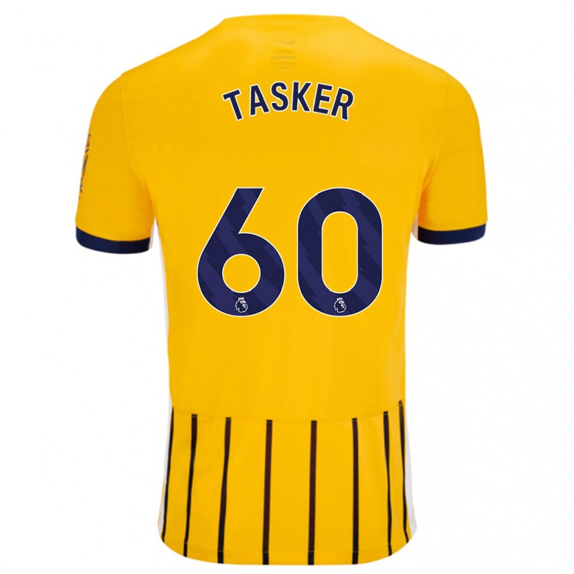 Danxen Dámské Charlie Tasker #60 Zlaté Modré Proužky Daleko Hráčské Dresy 2024/25 Dres