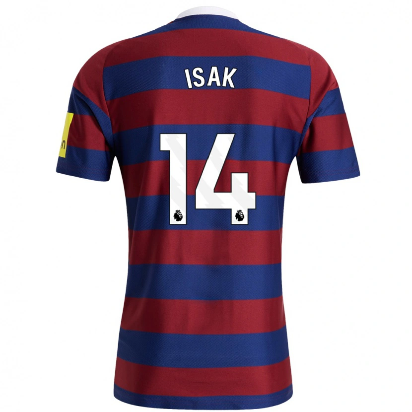 Danxen Dámské Alexander Isak #14 Vínová Tmavě Modrá Daleko Hráčské Dresy 2024/25 Dres