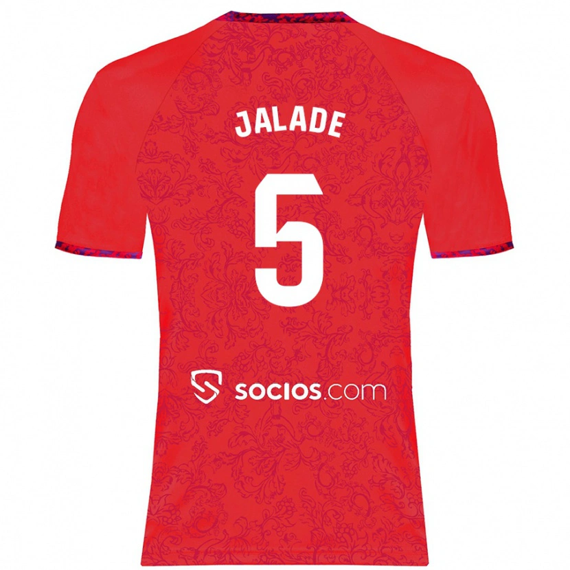 Danxen Dámské Robert Jalade #5 Červený Daleko Hráčské Dresy 2024/25 Dres
