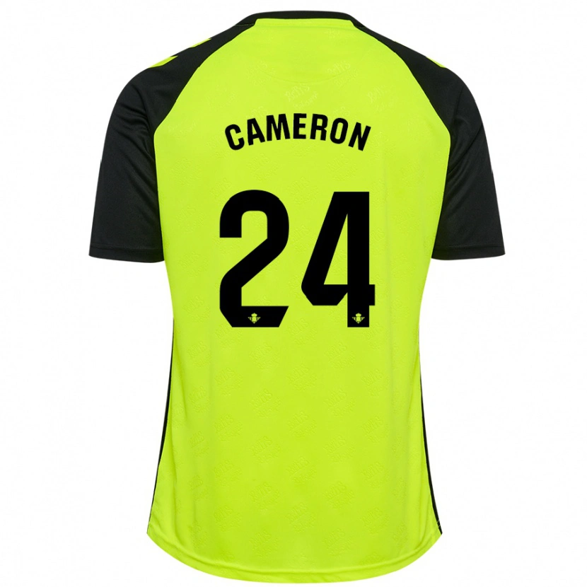 Danxen Dámské Tiffany Cameron #24 Fluorescenční Žlutá Černá Daleko Hráčské Dresy 2024/25 Dres