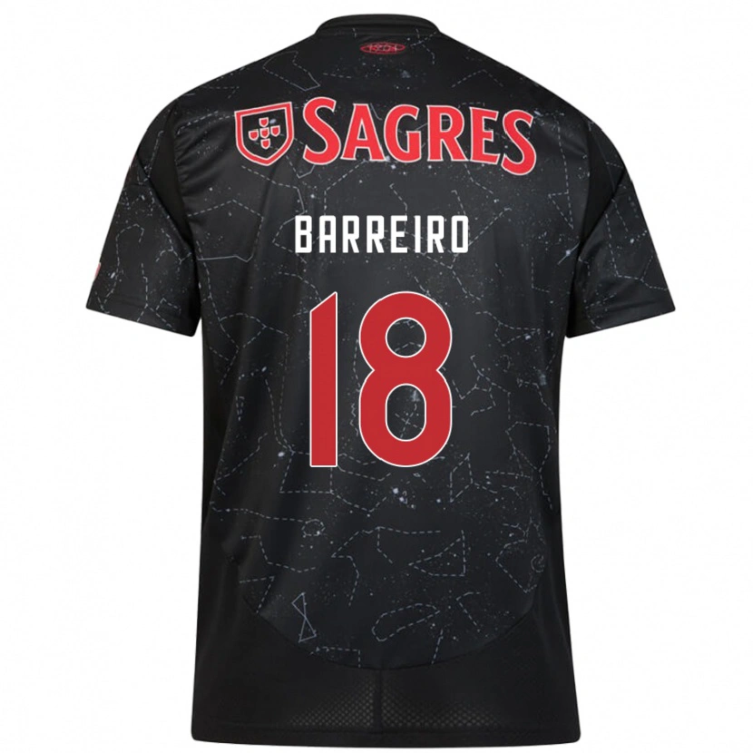 Danxen Dámské Leandro Barreiro #18 Černá Červená Daleko Hráčské Dresy 2024/25 Dres