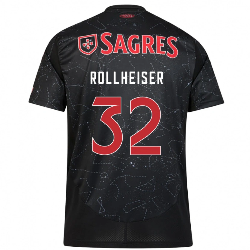 Danxen Dámské Benjamín Rollheiser #32 Černá Červená Daleko Hráčské Dresy 2024/25 Dres