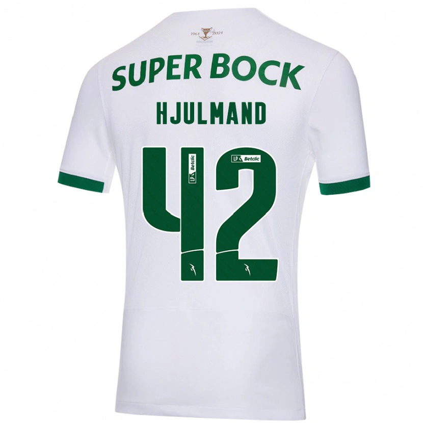 Danxen Dámské Morten Hjulmand #42 Bílá Zelená Daleko Hráčské Dresy 2024/25 Dres