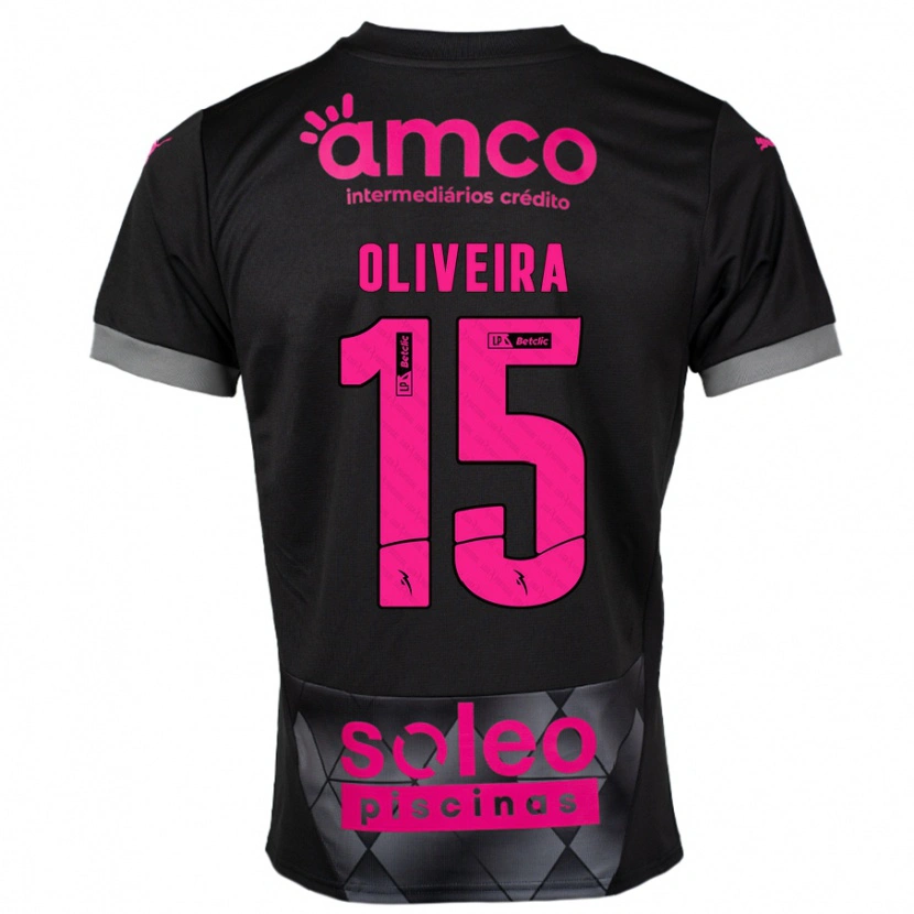 Danxen Dámské Paulo Oliveira #15 Černá Růžová Daleko Hráčské Dresy 2024/25 Dres
