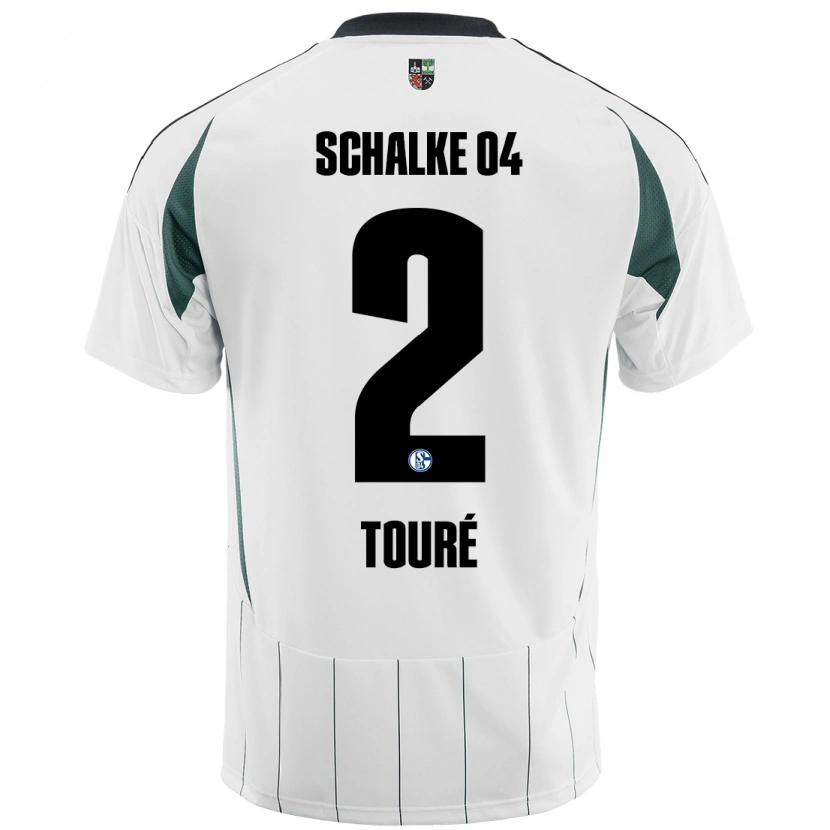 Danxen Dámské Tidiane Touré #2 Bílá Zelená Daleko Hráčské Dresy 2024/25 Dres
