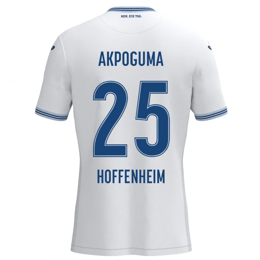 Danxen Dámské Kevin Akpoguma #25 Bílá Modrá Daleko Hráčské Dresy 2024/25 Dres