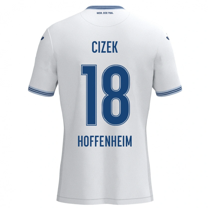 Danxen Dámské Krystof Cizek #18 Bílá Modrá Daleko Hráčské Dresy 2024/25 Dres