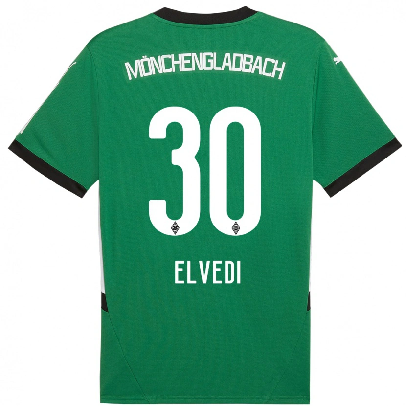 Danxen Dámské Nico Elvedi #30 Zelená Bílá Daleko Hráčské Dresy 2024/25 Dres