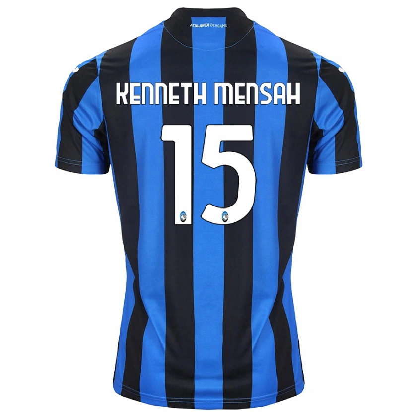 Danxen Dětské Anthony Kenneth Mensah #15 Modrá Černá Domů Hráčské Dresy 2024/25 Dres
