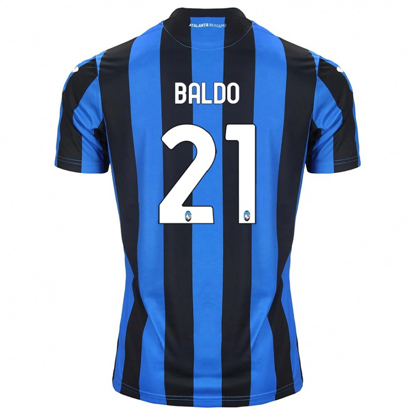 Danxen Dětské Nicolò Baldo #21 Modrá Černá Domů Hráčské Dresy 2024/25 Dres