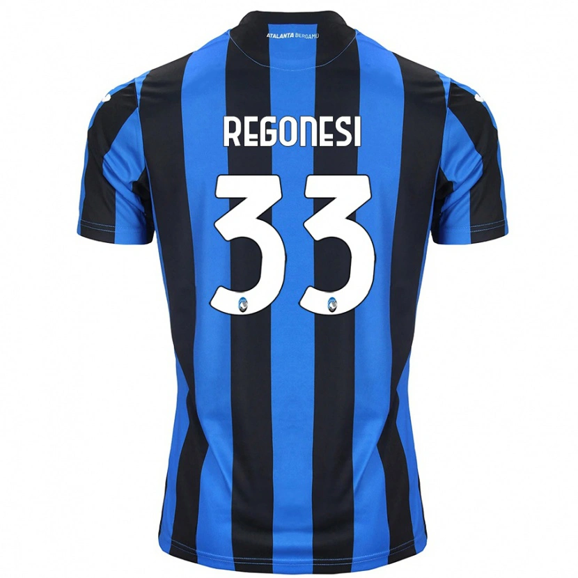Danxen Dětské Iacopo Regonesi #33 Modrá Černá Domů Hráčské Dresy 2024/25 Dres