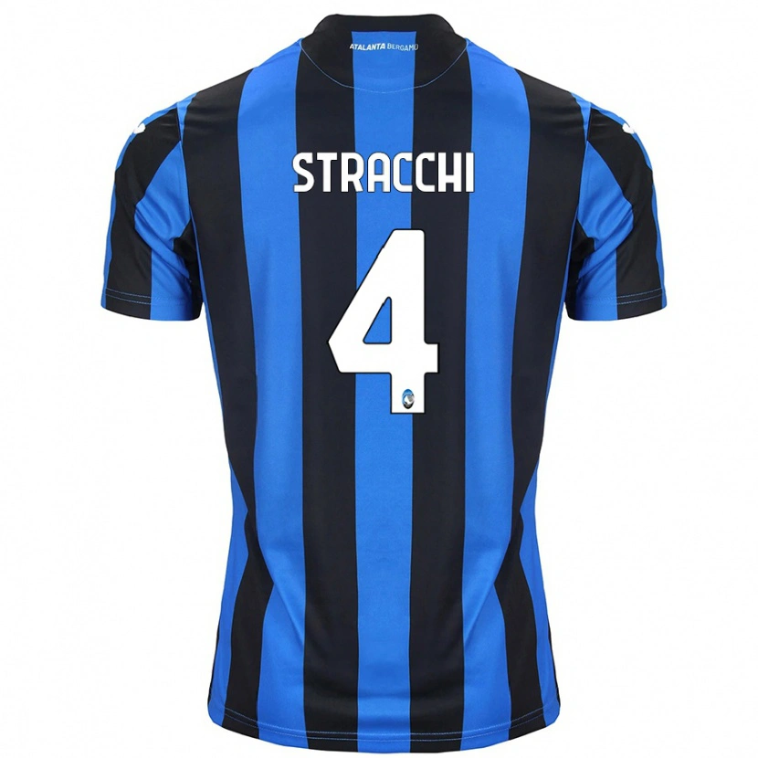 Danxen Dětské Daniela Stracchi #4 Modrá Černá Domů Hráčské Dresy 2024/25 Dres