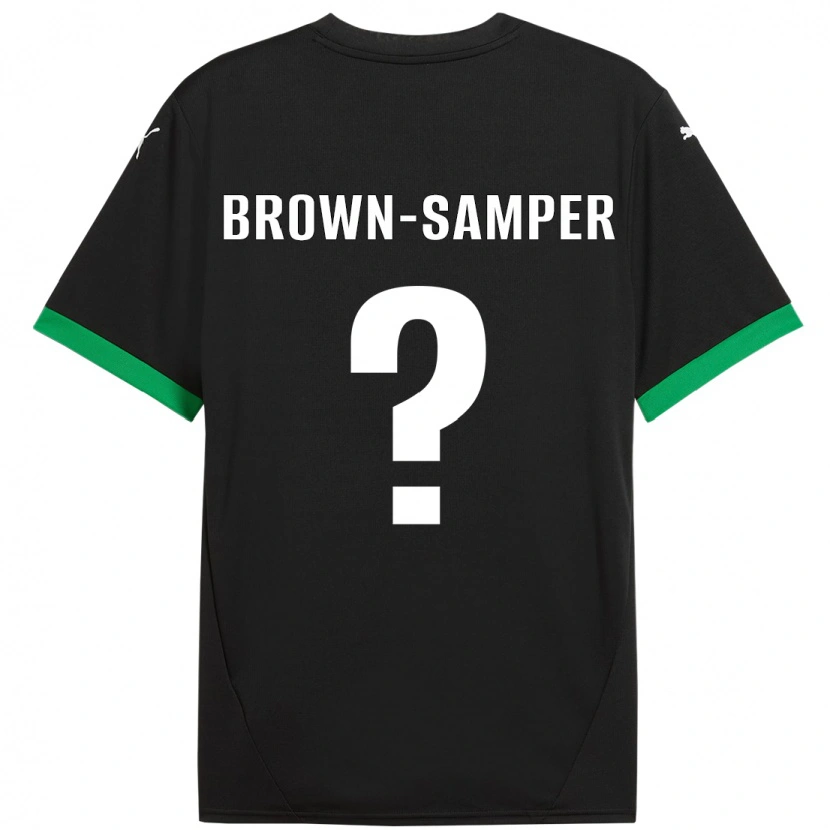 Danxen Dětské Isaac Brown-Samper #0 Černá Tmavě Zelená Domů Hráčské Dresy 2024/25 Dres