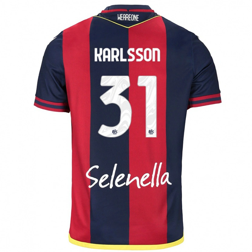 Danxen Dětské Kazper Karlsson #31 Červená Královská Modrá Domů Hráčské Dresy 2024/25 Dres
