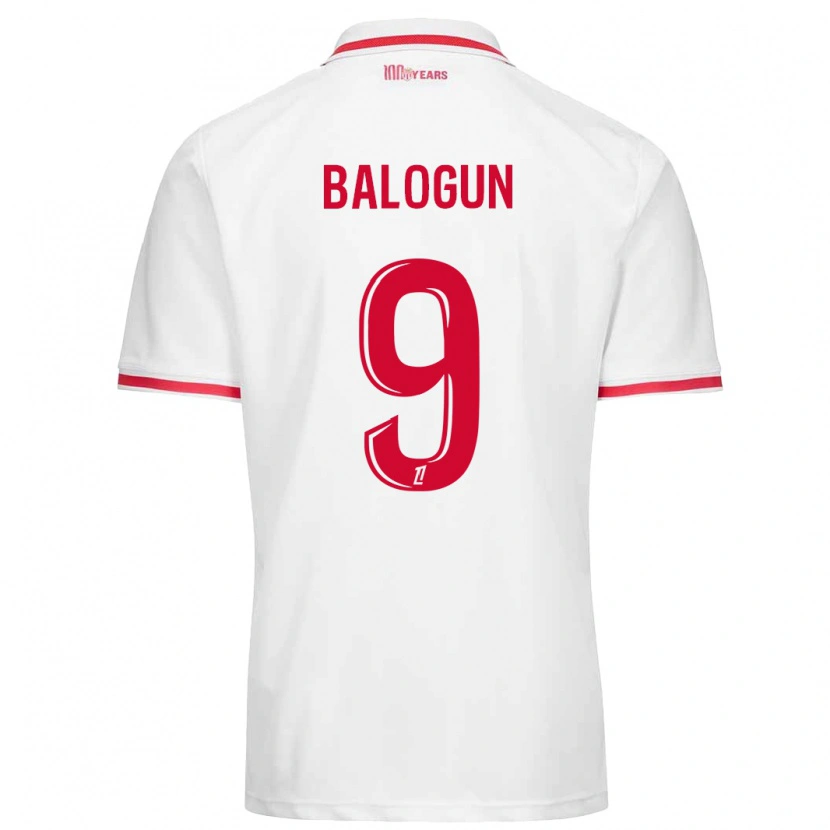 Danxen Dětské Folarin Balogun #9 Bílá Červená Domů Hráčské Dresy 2024/25 Dres