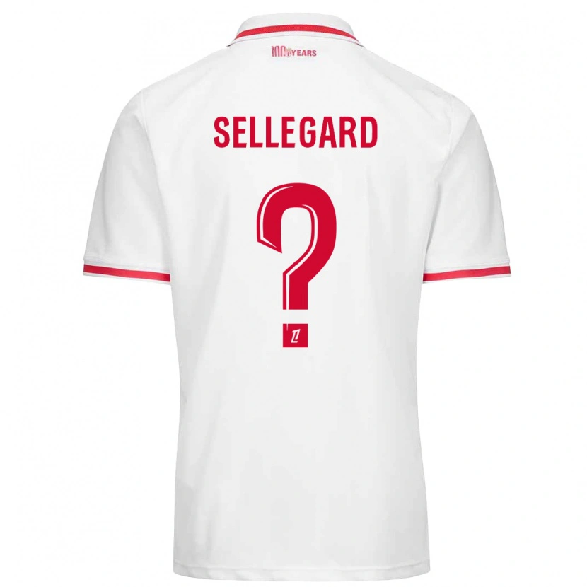 Danxen Dětské Alexander Sellegard #0 Bílá Červená Domů Hráčské Dresy 2024/25 Dres