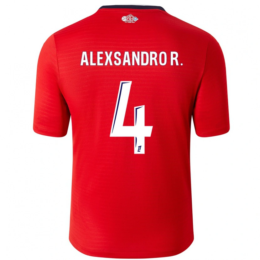 Danxen Dětské Alexsandro #4 Červená Bílá Domů Hráčské Dresy 2024/25 Dres