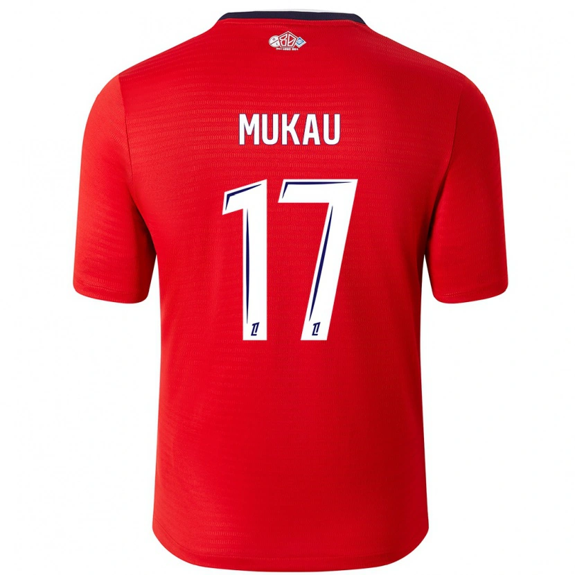 Danxen Dětské Ngal'ayel Mukau #17 Červená Bílá Domů Hráčské Dresy 2024/25 Dres