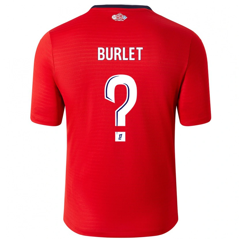 Danxen Dětské Vincent Burlet #0 Červená Bílá Domů Hráčské Dresy 2024/25 Dres