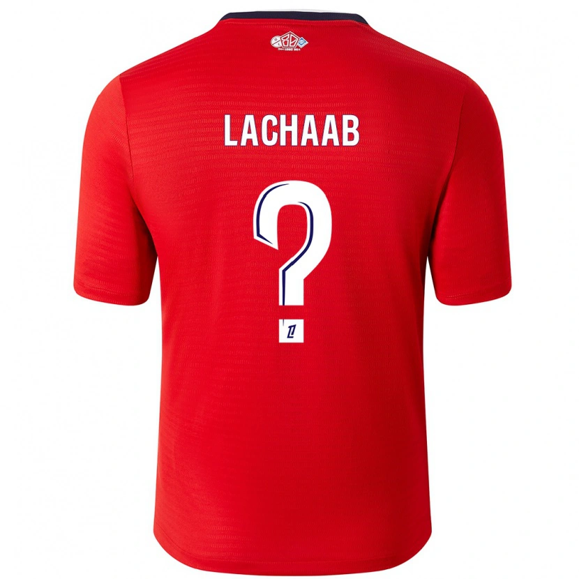 Danxen Dětské Younes Lachaab #0 Červená Bílá Domů Hráčské Dresy 2024/25 Dres