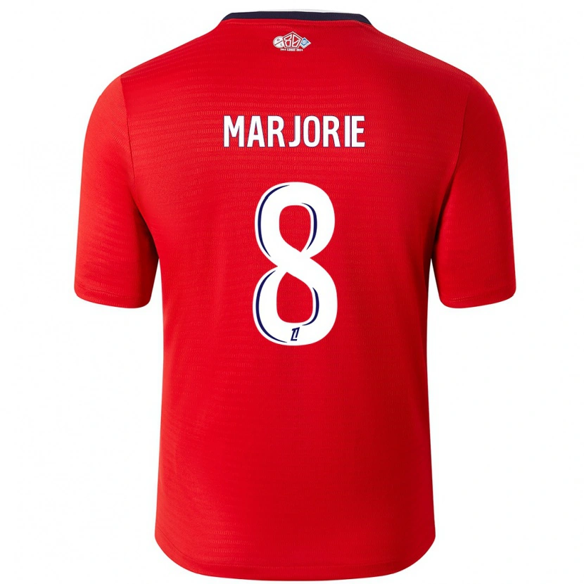 Danxen Dětské Marjorie #8 Červená Bílá Domů Hráčské Dresy 2024/25 Dres