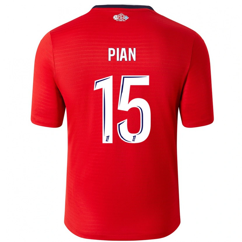 Danxen Dětské Julie Pian #15 Červená Bílá Domů Hráčské Dresy 2024/25 Dres