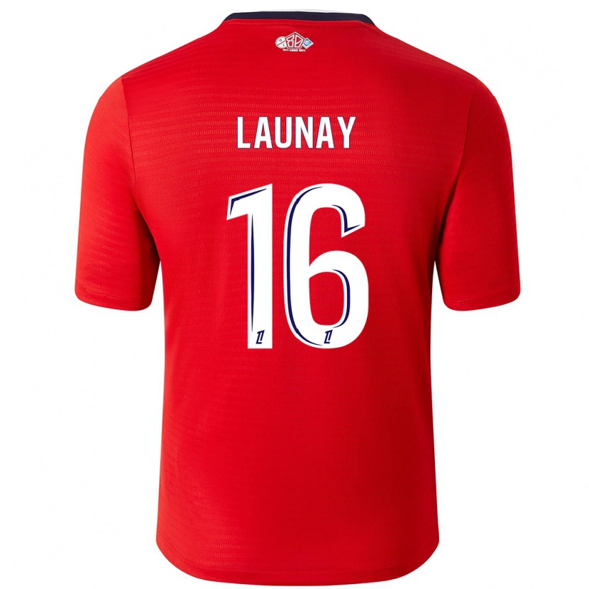 Danxen Dětské Elisa Launay #16 Červená Bílá Domů Hráčské Dresy 2024/25 Dres