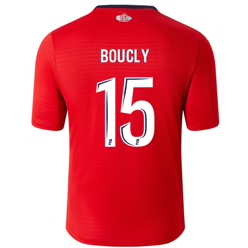 Danxen Dětské Maite Boucly #15 Červená Bílá Domů Hráčské Dresy 2024/25 Dres