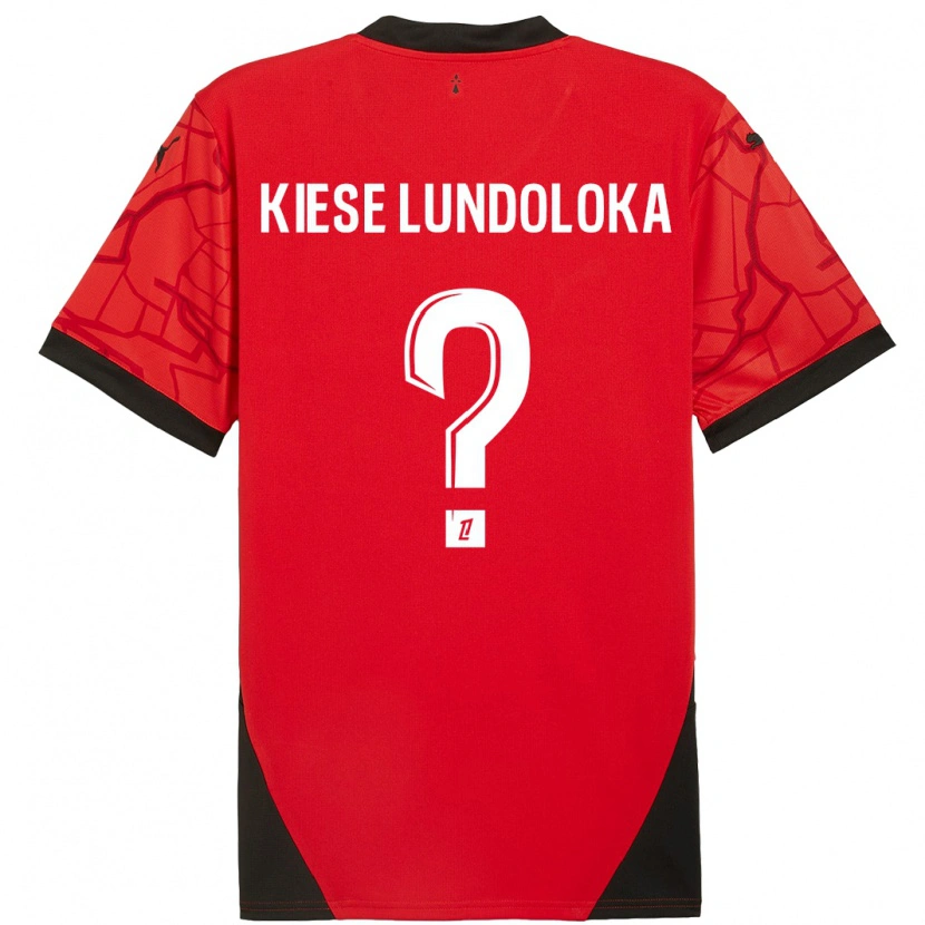 Danxen Dětské Jeanslor Kiese Lundoloka #0 Červená Černá Domů Hráčské Dresy 2024/25 Dres