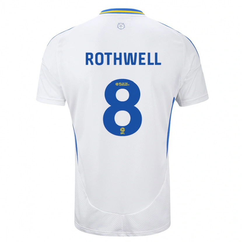 Danxen Dětské Joe Rothwell #8 Bílá Modrá Domů Hráčské Dresy 2024/25 Dres