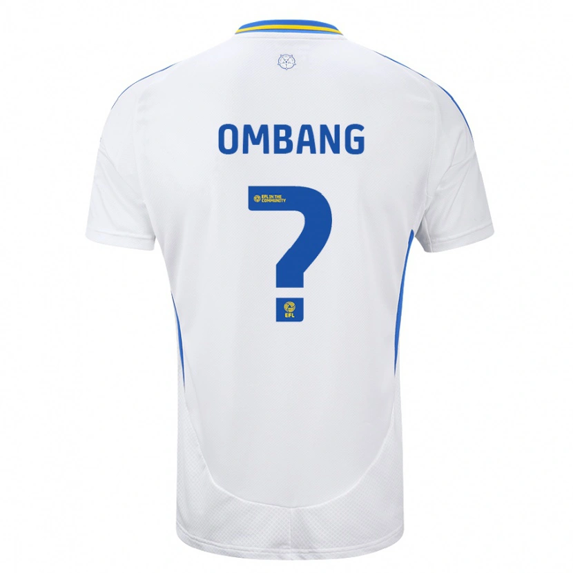 Danxen Dětské Darryl Ombang #0 Bílá Modrá Domů Hráčské Dresy 2024/25 Dres