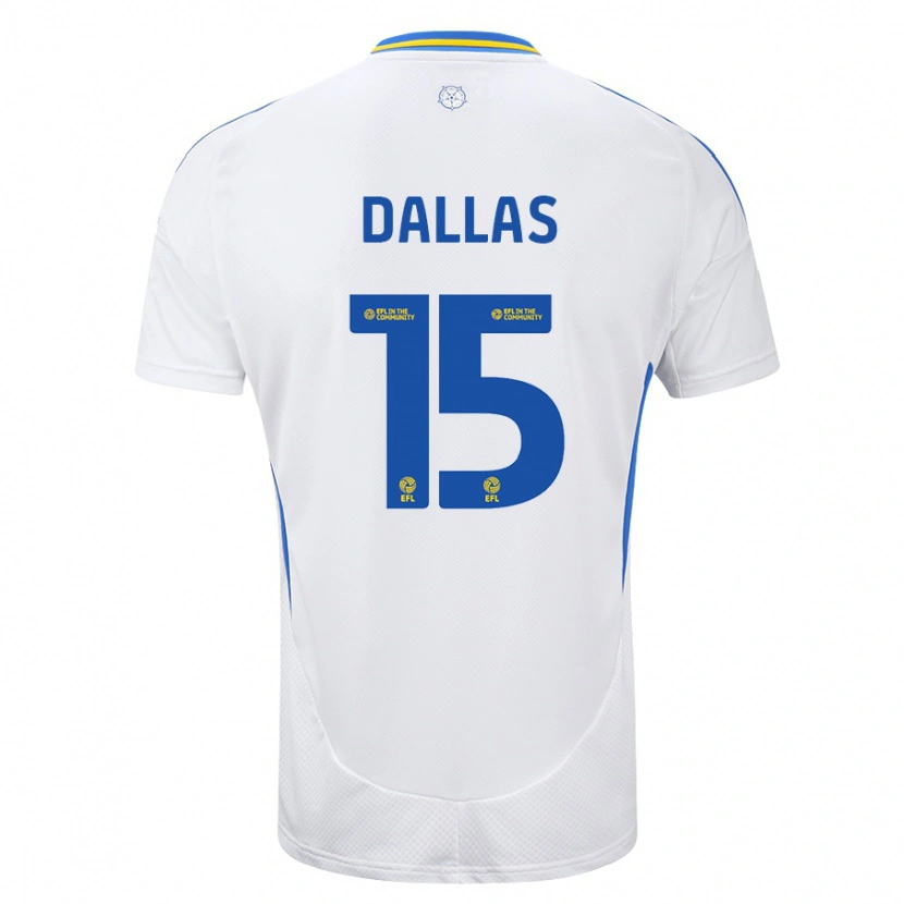 Danxen Dětské Stuart Dallas #15 Bílá Modrá Domů Hráčské Dresy 2024/25 Dres