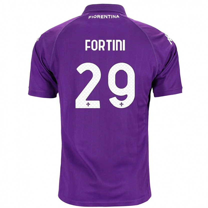 Danxen Dětské Niccolò Fortini #29 Fialová Domů Hráčské Dresy 2024/25 Dres