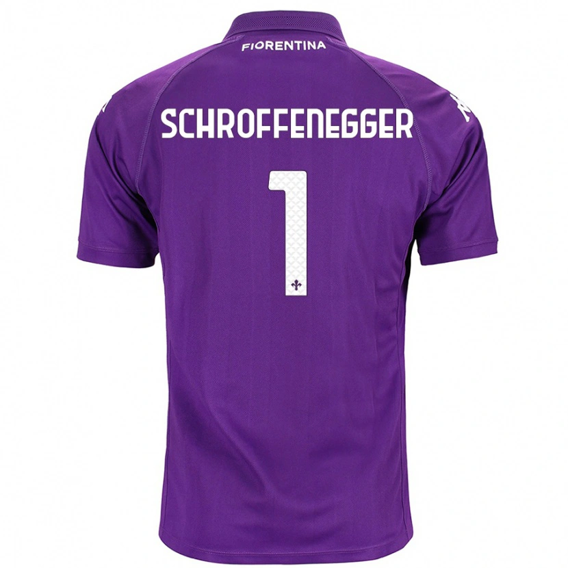 Danxen Dětské Katja Schroffenegger #1 Fialová Domů Hráčské Dresy 2024/25 Dres